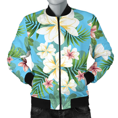 Plumeria Pattern Print Design PM028 Men Bomber Jacket