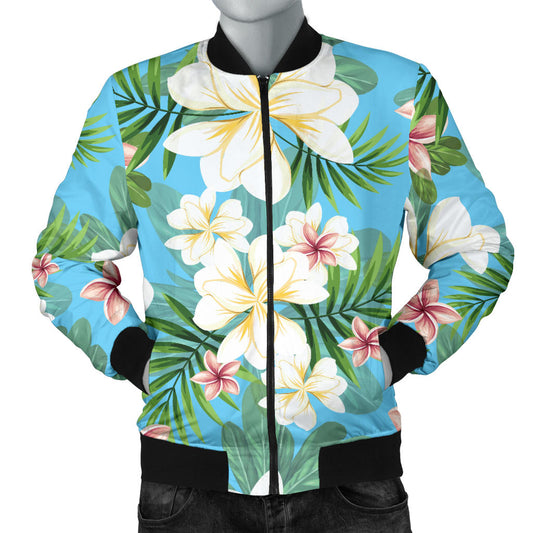 Plumeria Pattern Print Design PM028 Men Bomber Jacket