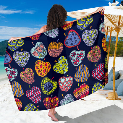 Apple Pattern Print Design AP05 Sarong Pareo Wrap