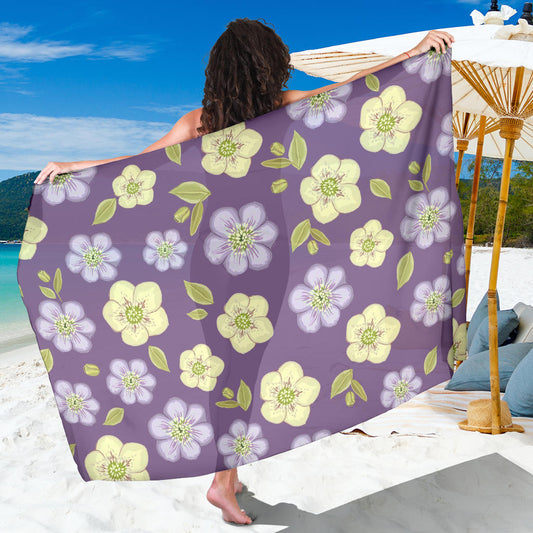Anemone Pattern Print Design AM013 Sarong Pareo Wrap