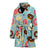 Donut Pattern Print Design DN04 Women Bathrobe