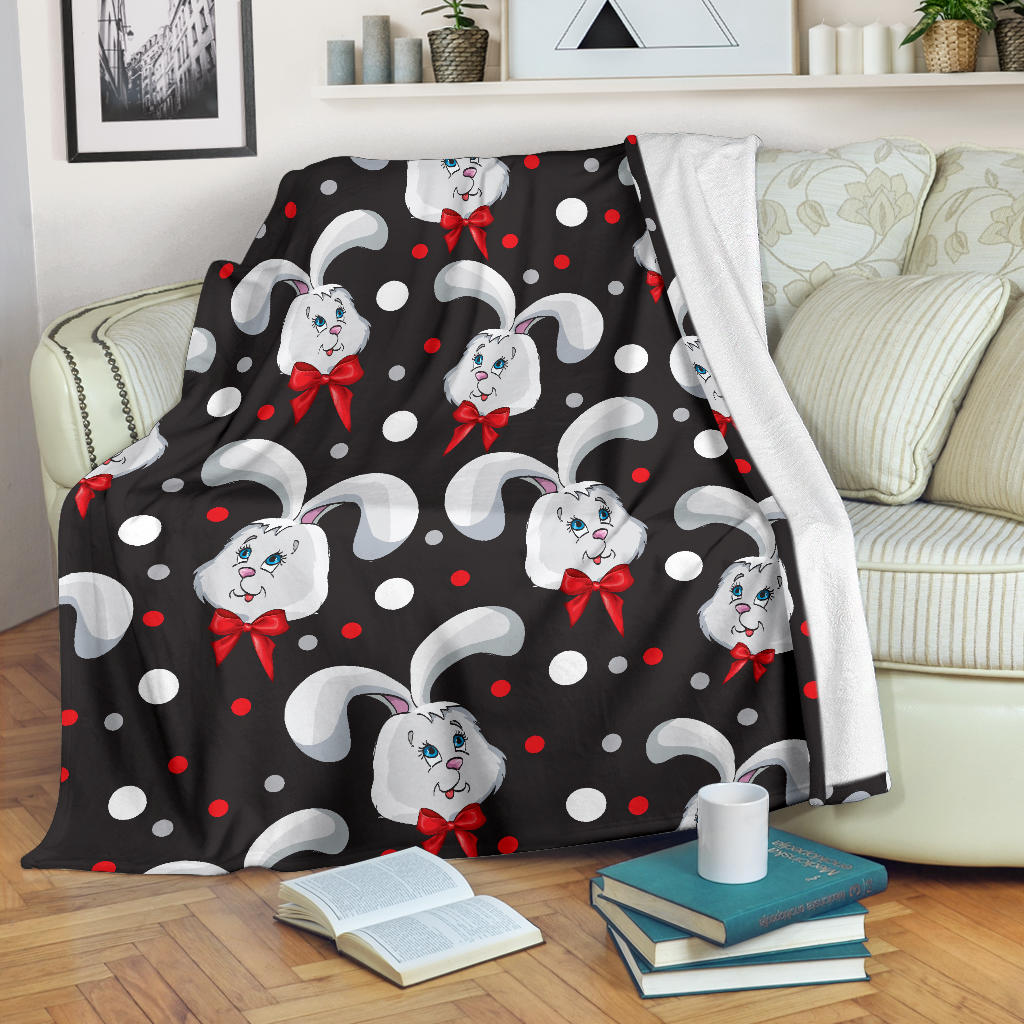 Rabbit Pattern Print Design RB012 Fleece Blanket