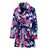 Dahlia Pattern Print Design DH013 Women Bathrobe