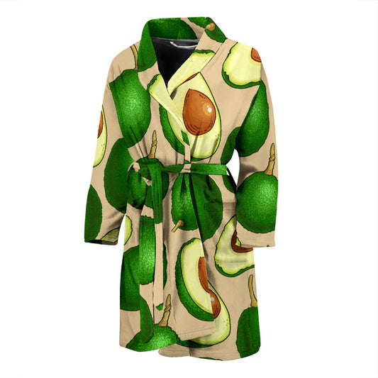 Avocado Pattern Print Design AC010 Men Bathrobe