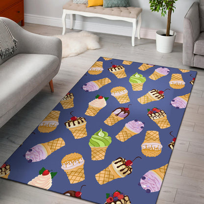Ice Cream Pattern Print Design IC03 Area Rugs