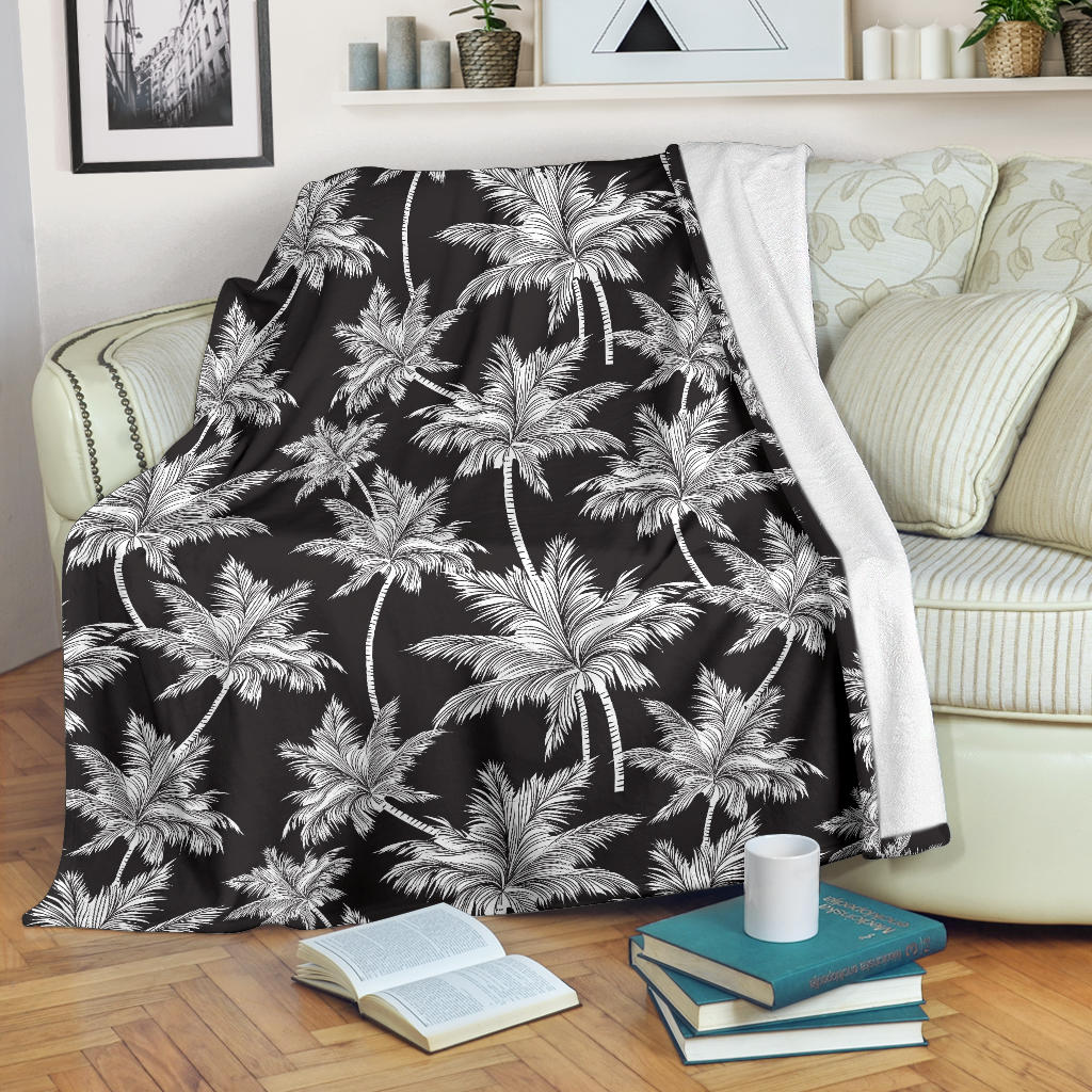 Palm Tree Pattern Print Design PT03 Fleece Blanket