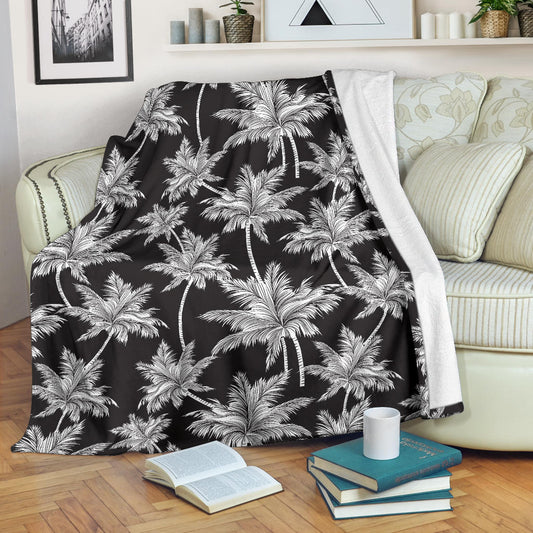 Palm Tree Pattern Print Design PT03 Fleece Blanket