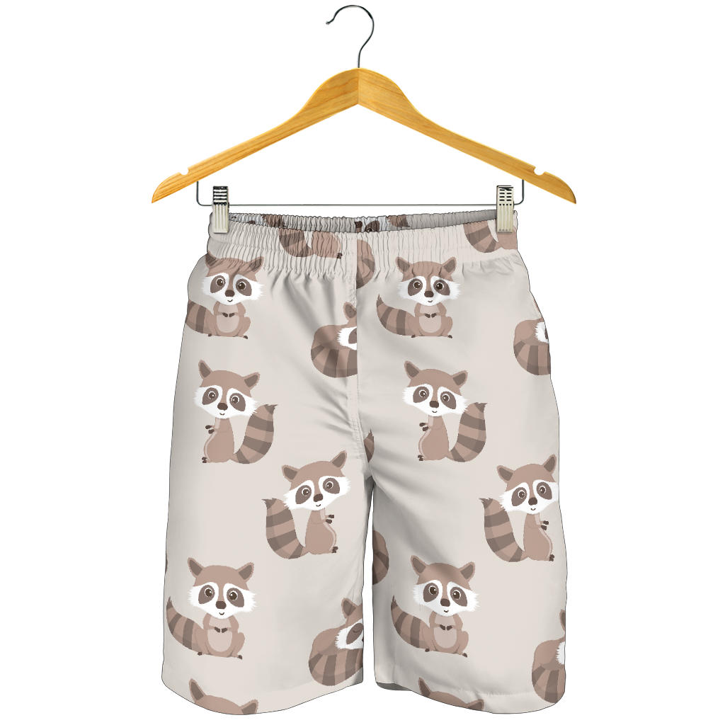 Raccoon Pattern Print Design A05 Mens Shorts
