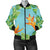 Bird Of Paradise Pattern Print Design BOP04 Women Bomber Jacket