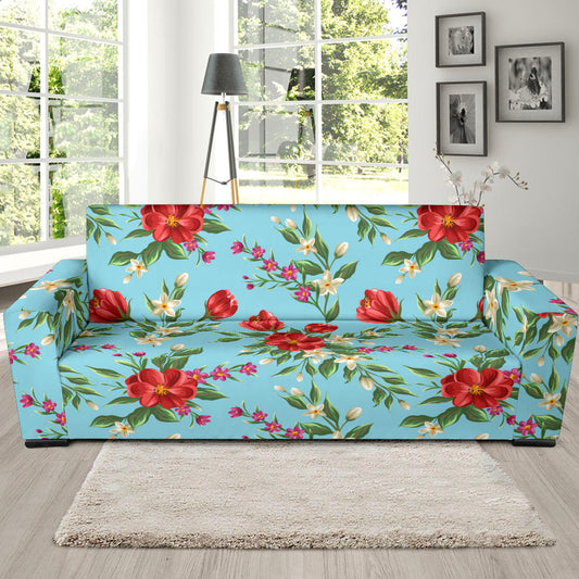 Summer Floral Pattern Print Design SF011 Sofa Slipcover