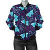 Butterfly Pattern Print Design 011 Women's Bomber Jacket