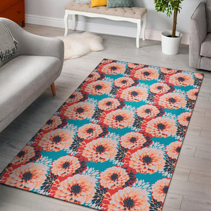 Dahlia Pattern Print Design DH05 Area Rugs