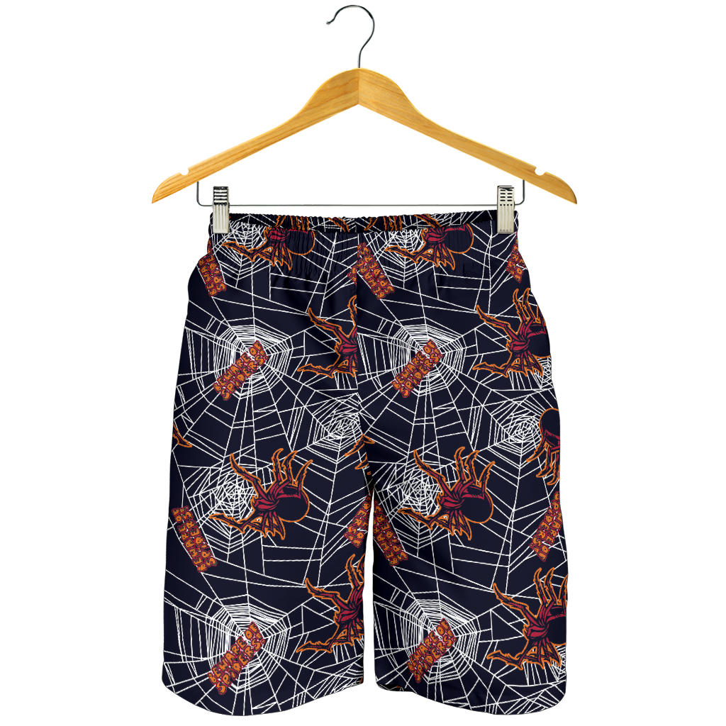Tarantula Spiderwebs Pattern Print Design 01 Mens Shorts