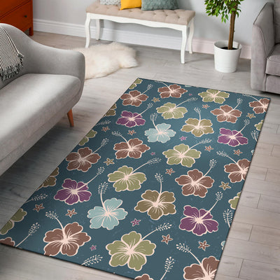 Hibiscus Pattern Print Design HB033 Area Rugs