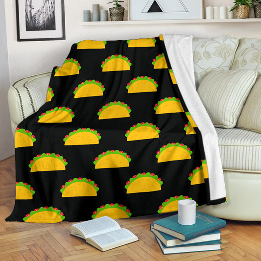Taco Pattern Print Design TC06 Fleece Blanket