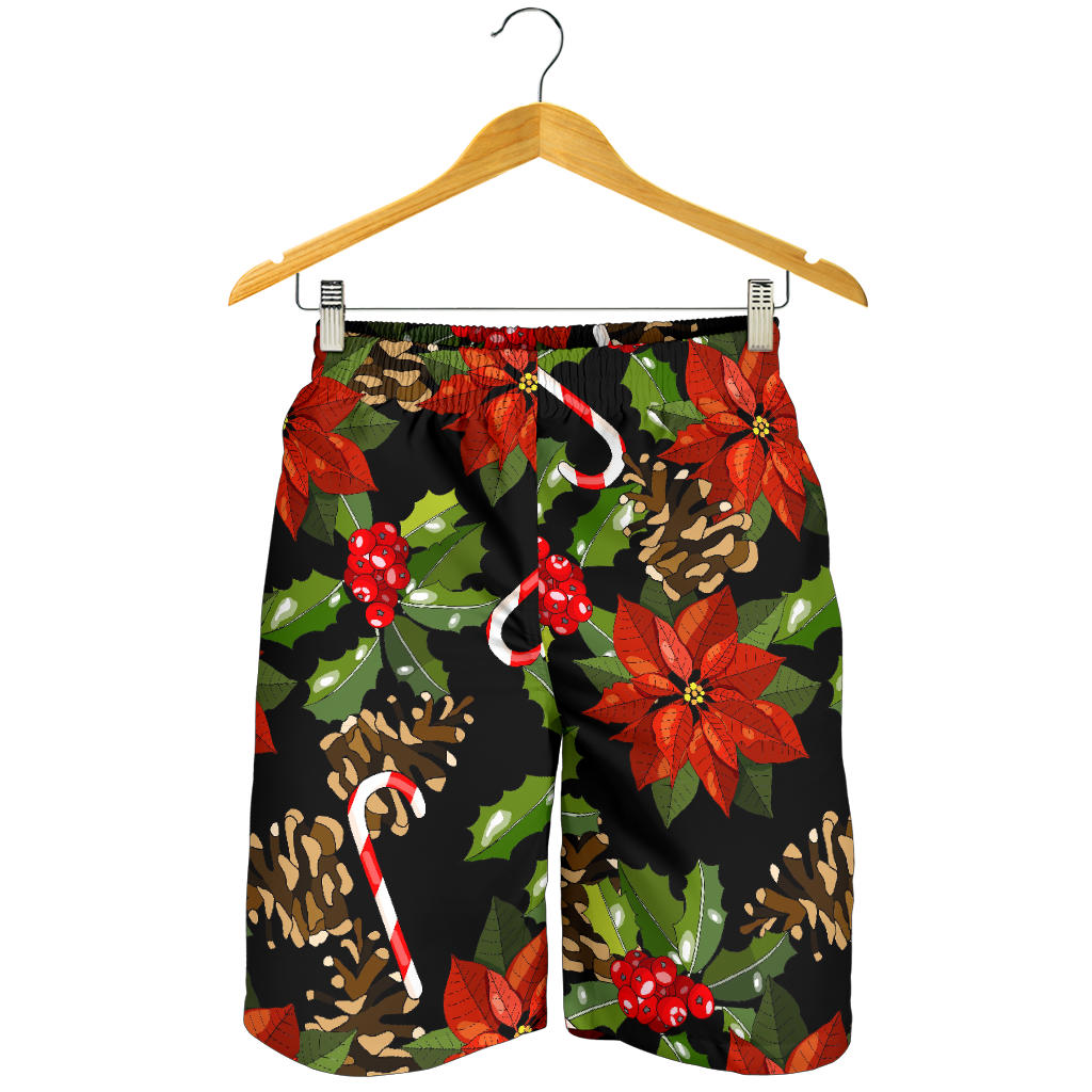 Poinsettia Pattern Print Design POT01 Mens Shorts