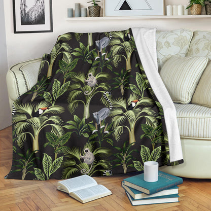 Rainforest Pattern Print Design RF05 Fleece Blanket