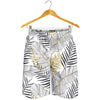 Gold Glitter Tropical Palm Leaves Mens Shorts