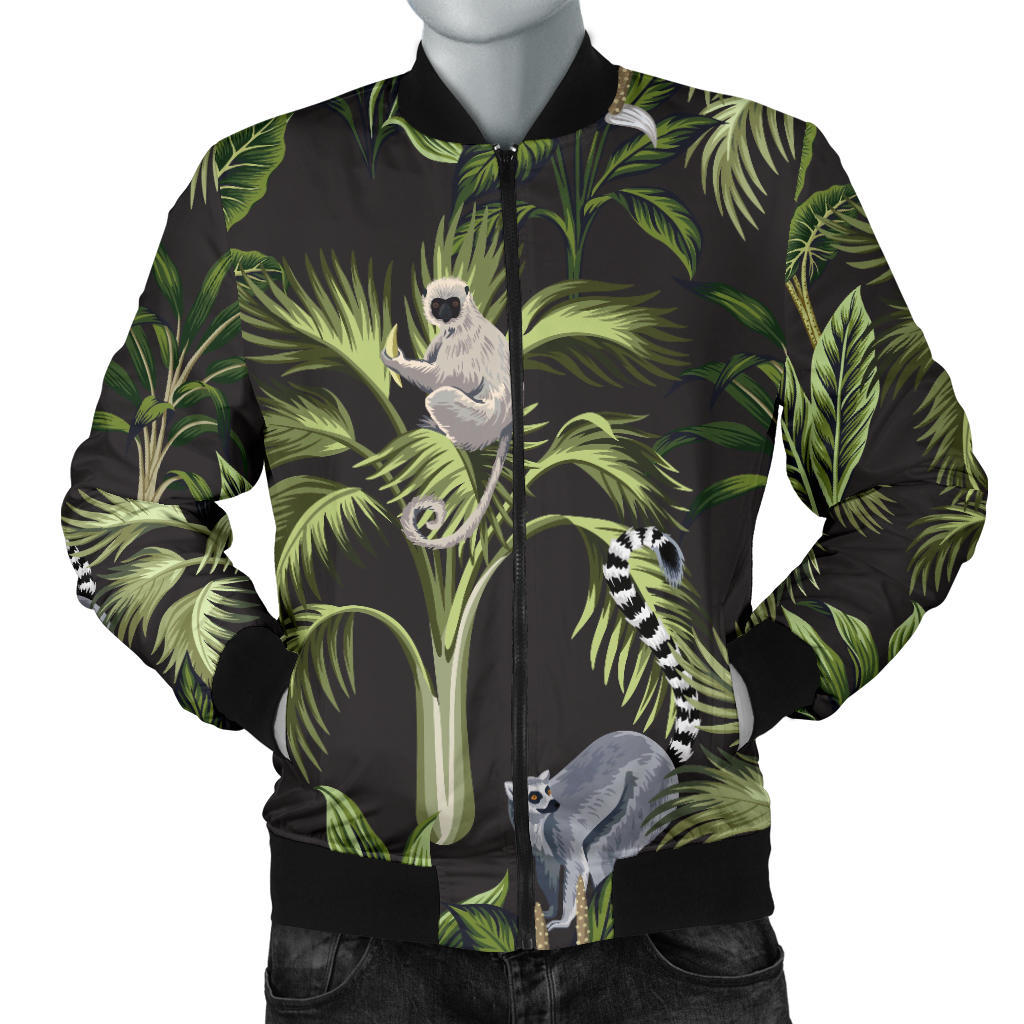 Rainforest Pattern Print Design RF05 Men Bomber Jacket