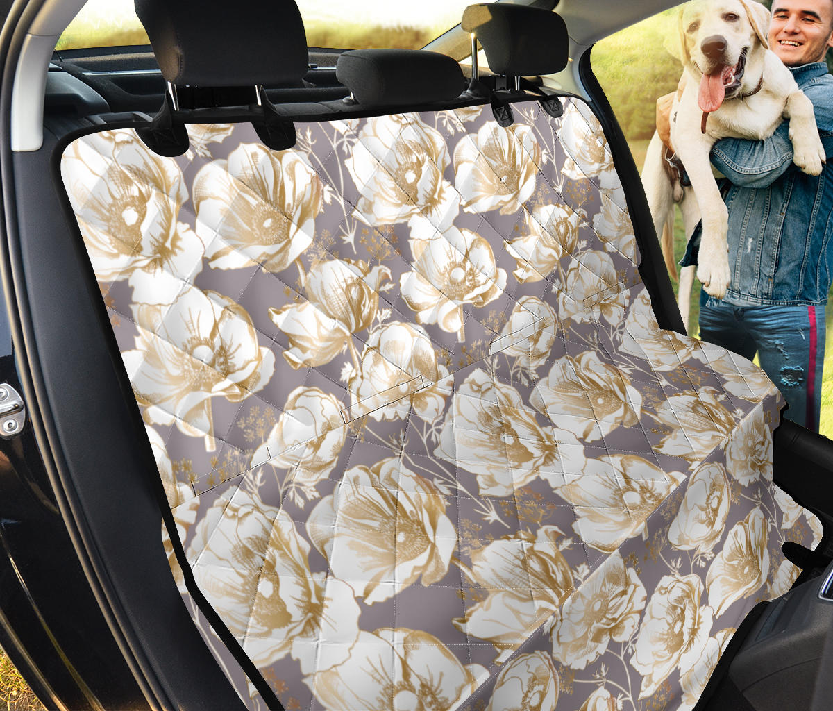 Anemone Pattern Print Design AM05 Rear Dog  Seat Cover