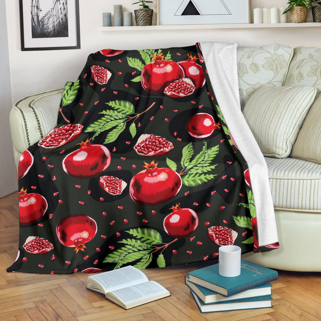 Pomegranate Pattern Print Design PG06 Fleece Blanket