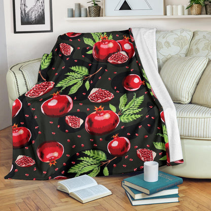 Pomegranate Pattern Print Design PG06 Fleece Blanket