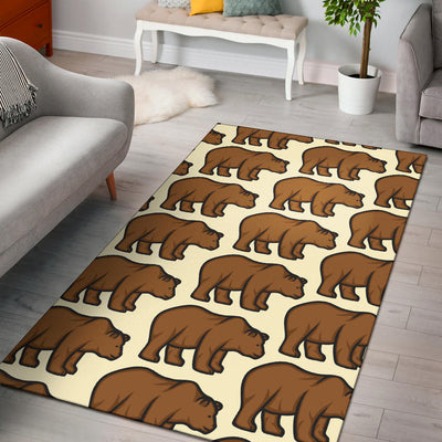 Bear Pattern Print Design BE05 Area Rugs