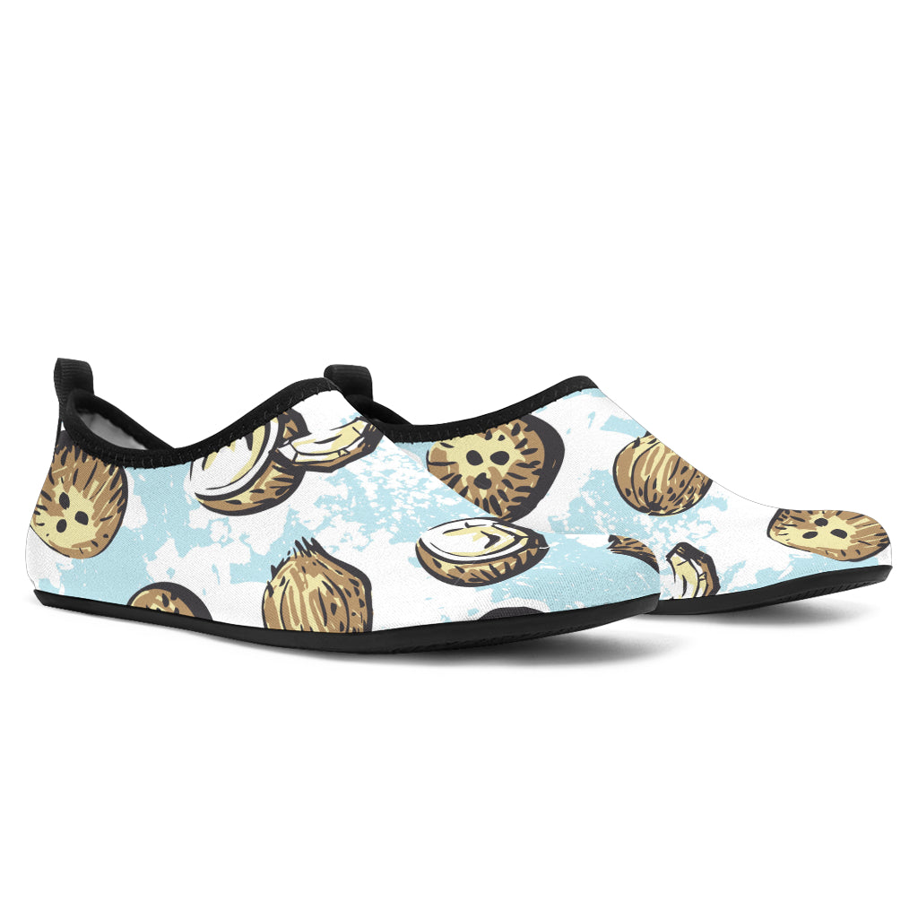 Coconut Pattern Print Design CN01 Aqua Water Shoes