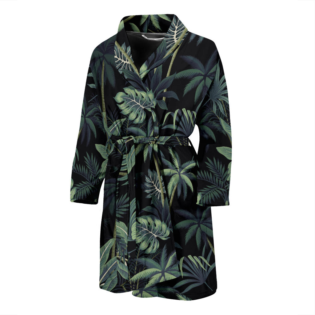 Rainforest Pattern Print Design RF02 Men Bathrobe