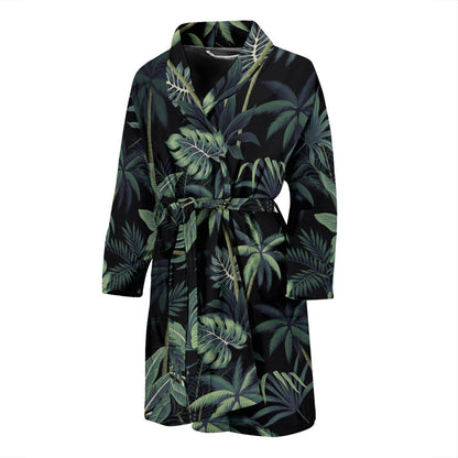 Rainforest Pattern Print Design RF02 Men Bathrobe
