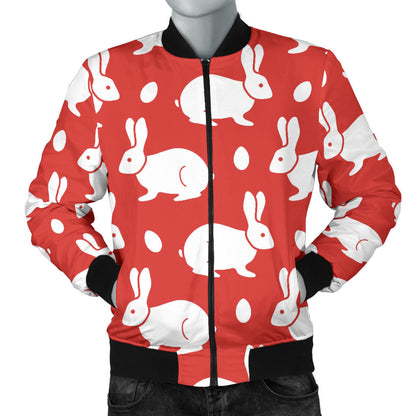 Rabbit Pattern Print Design RB017 Men Bomber Jacket