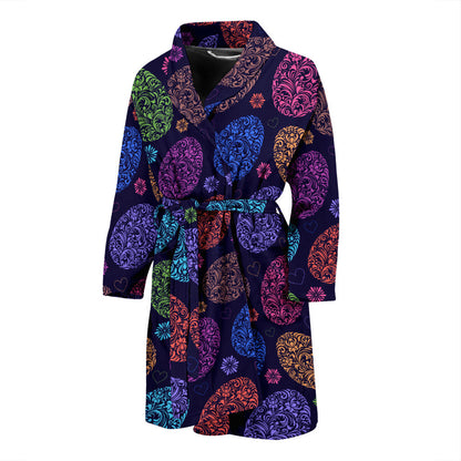 Easter Eggs Pattern Print Design RB012 Men Bathrobe
