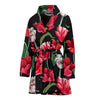 Tulip Pattern Print Design TP08 Women Bathrobe