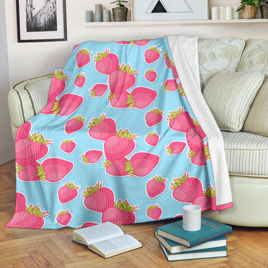 Strawberry Pattern Print Design SB04 Fleece Blanket