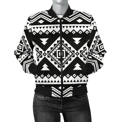 Aztec Pattern Print Design 08 Women's Bomber Jacket