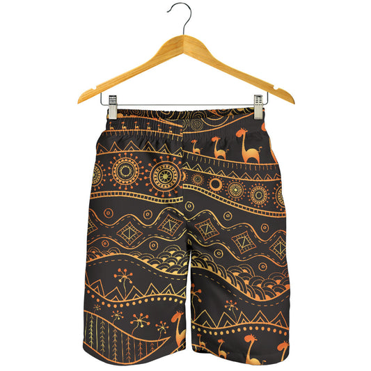 Gold African Design Mens Shorts