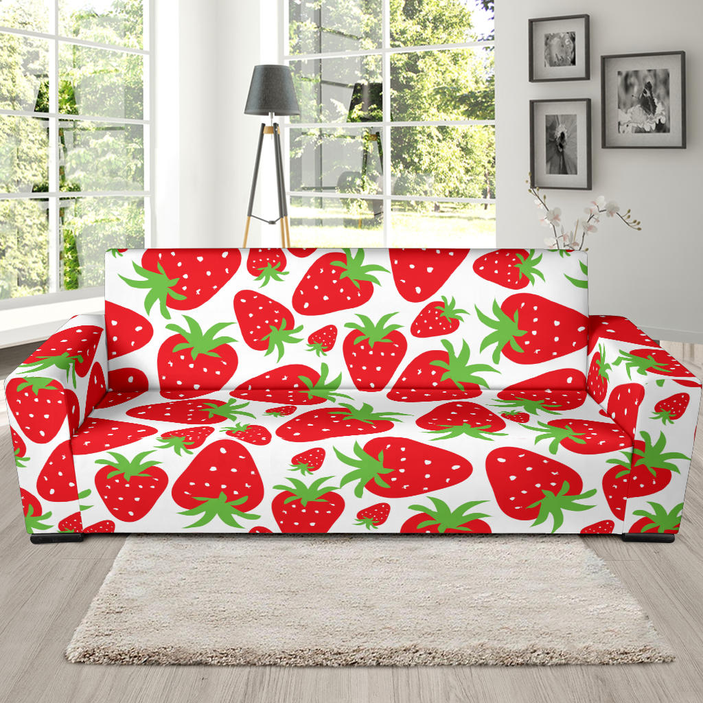 Strawberry Pattern Print Design SB01 Sofa Slipcover