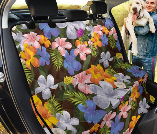 Plumeria Pattern Print Design PM03 Rear Dog  Seat Cover