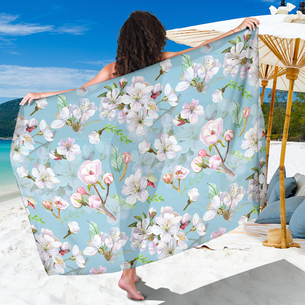 Apple blossom Pattern Print Design AB06 Sarong Pareo Wrap