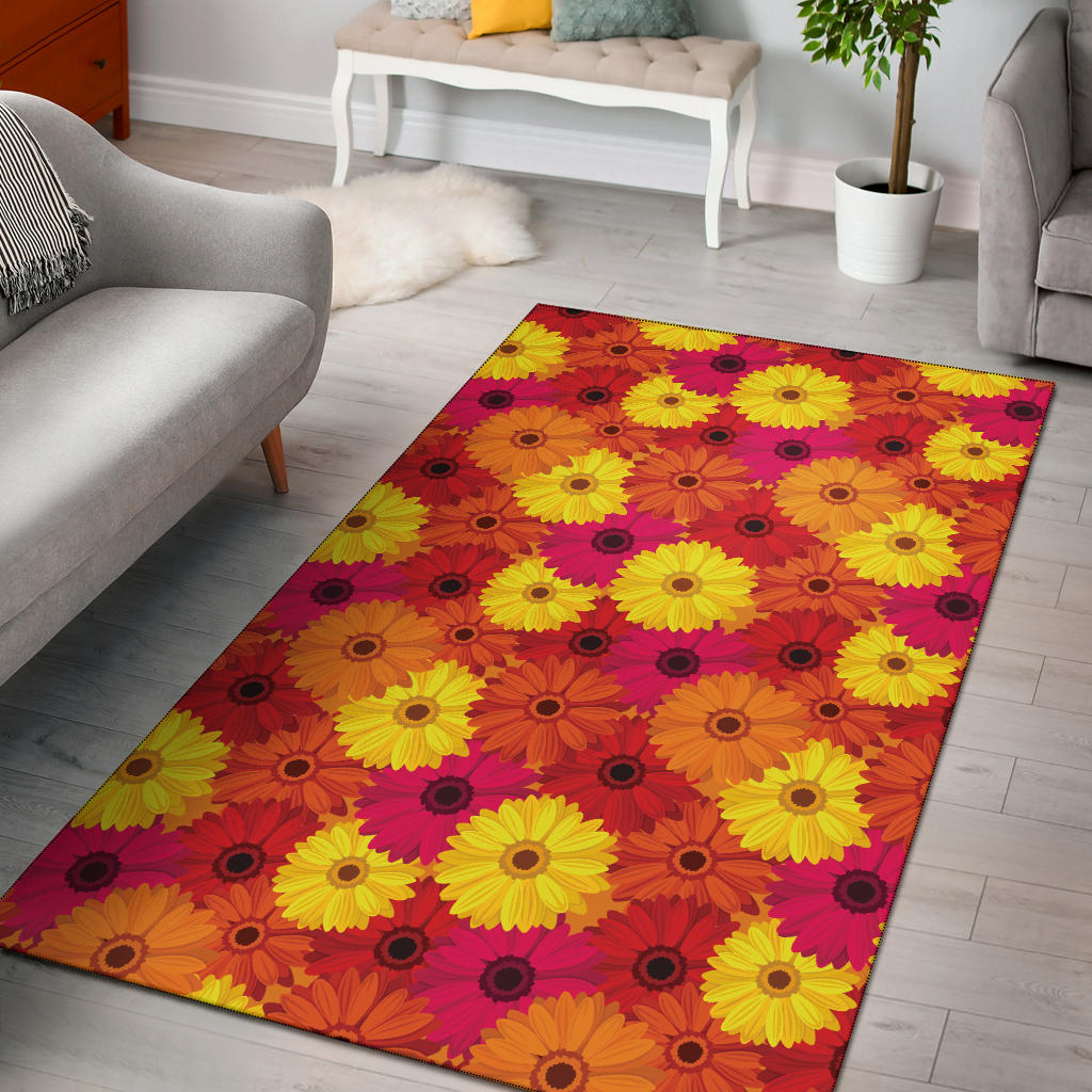 Gerberas Pattern Print Design GB05 Area Rugs