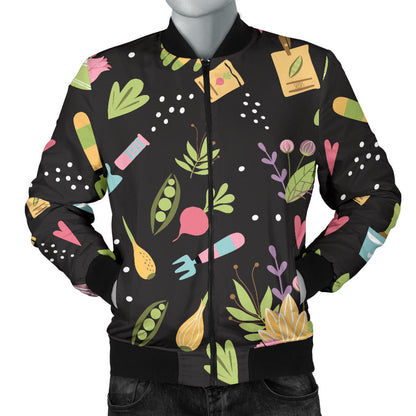 Gardening Pattern Print Design G03 Men Bomber Jacket