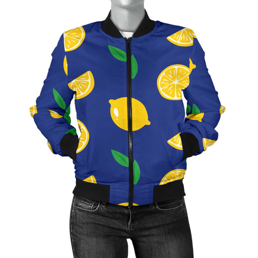 Citrus Pattern Print Design 02 Women's Bomber Jacket