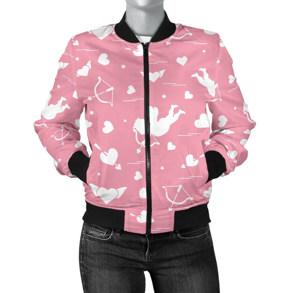 Cupid Pattern Print Design 03 Women's Bomber Jacket