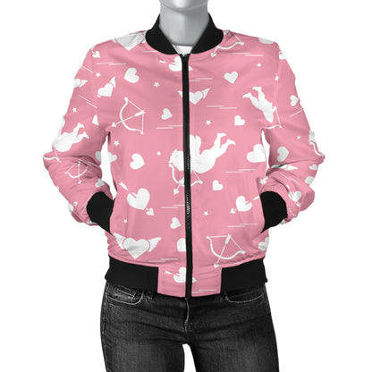 Cupid Pattern Print Design 03 Women's Bomber Jacket