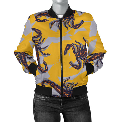 Scorpion Pattern Print Design 01 Women's Bomber Jacket