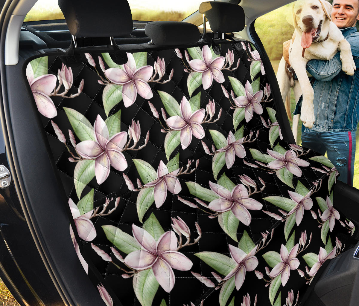 Plumeria Pattern Print Design PM02 Rear Dog  Seat Cover