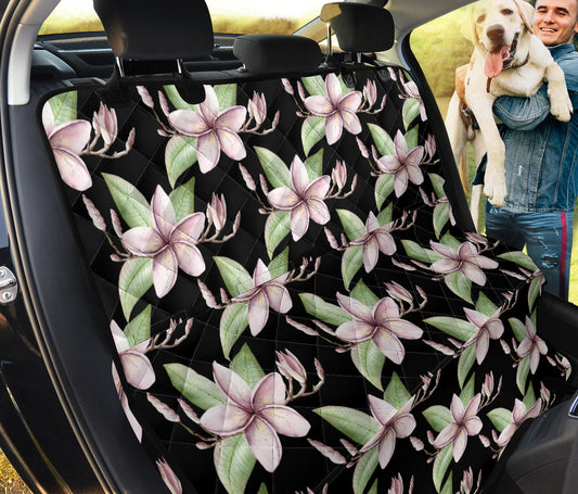 Plumeria Pattern Print Design PM02 Rear Dog  Seat Cover