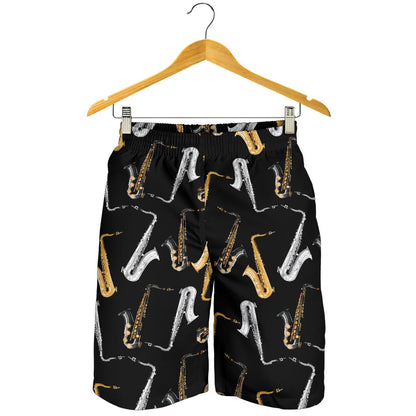 Saxophone Pattern Print Design 01 Mens Shorts