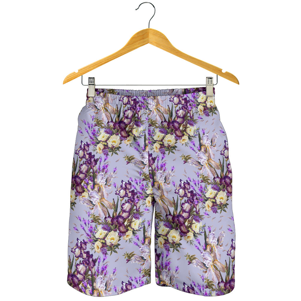 Iris Pattern Print Design IR07 Mens Shorts