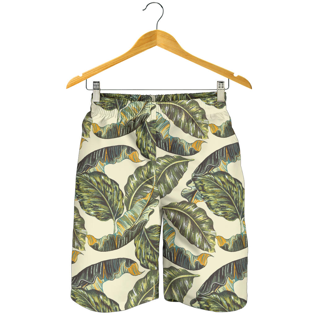 Banana Leaf Pattern Print Design BL08 Mens Shorts